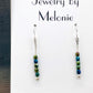 Paddle Hammered Beaded Sterling Silver Earrings