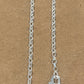 18in, 2mm DMND cut rolo sterling silver chain. Chain made in Italy. 
