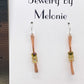 Hammered Copper Earrings with Beads