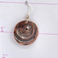 Copper Sea Shell Pattern Disc Earrings